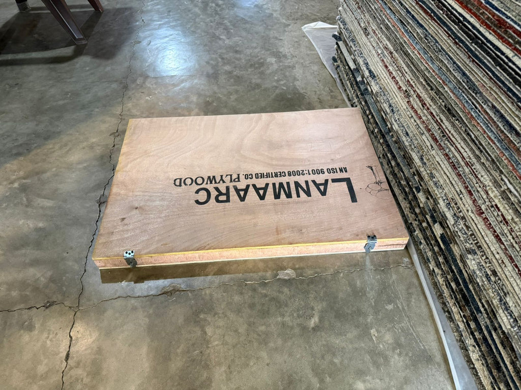 Magenta Floral Painting, geometric gold accent, Handmade artwork, 36*24 inch, panel canvas